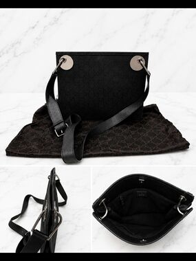 Gucci Black Monogram Crossbody Bag (Unisex)